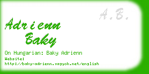 adrienn baky business card